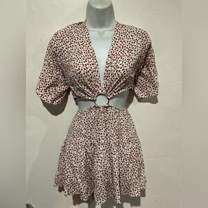 NWOT Cutout Floral Dress, Medium